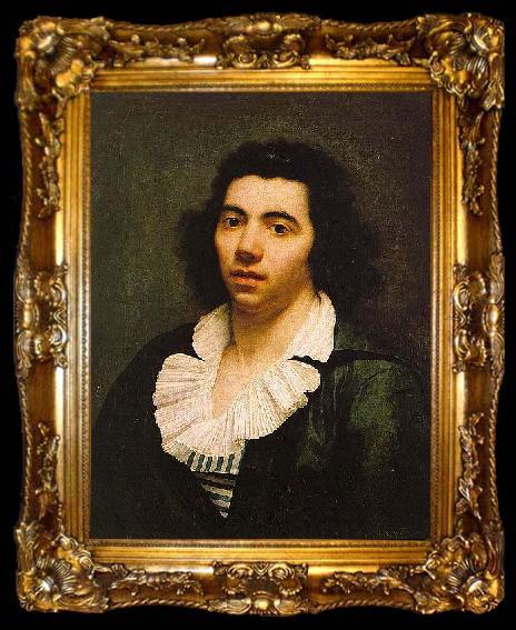 framed  Anne-Louis Girodet de Roussy-Trioson Self-portrait, ta009-2